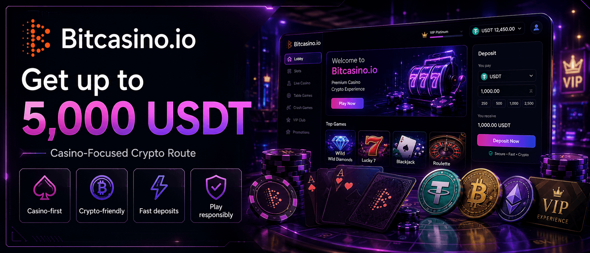 Bitcasino.io crypto casino promotional banner