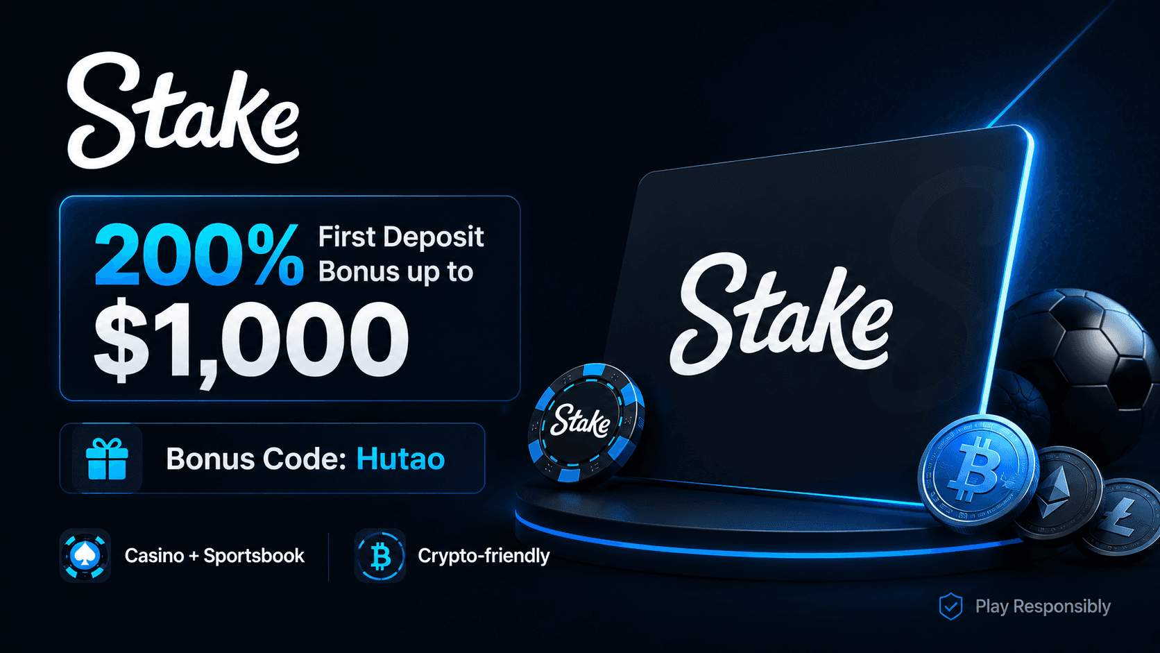 Stake bonus promo image