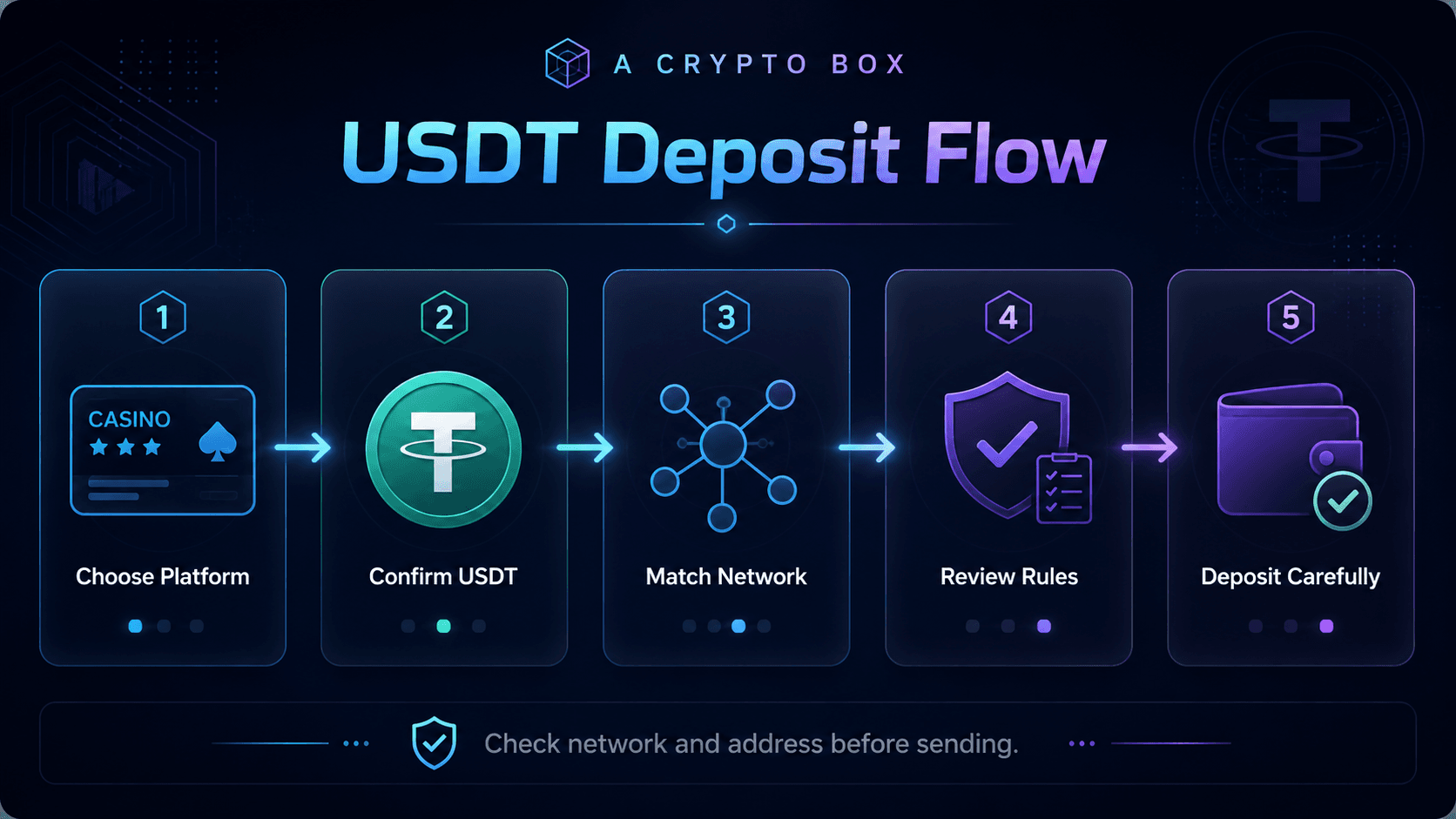 USDT casino deposit flow checklist