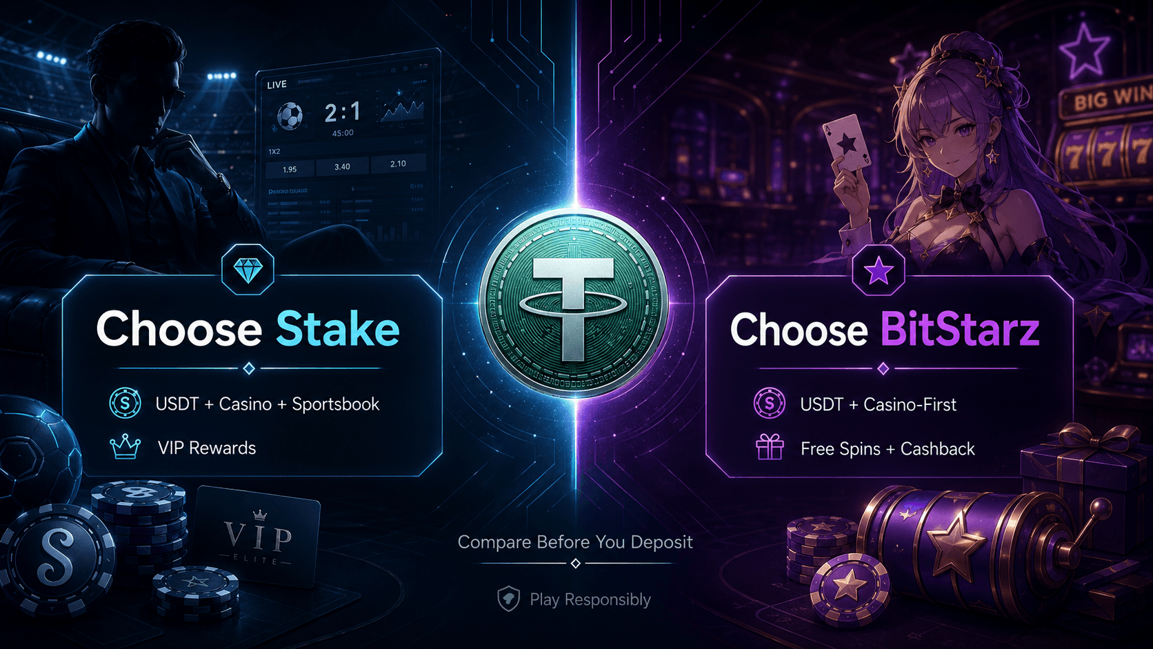 USDT crypto casino final choice visual